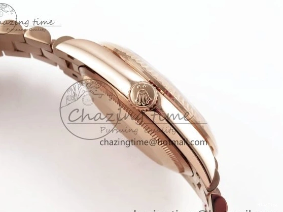 MiroTime 0209 OdorResistant Day Date 36 RG TWSF Best Edition White Diamonds Dial on RG Bracelet A 1610